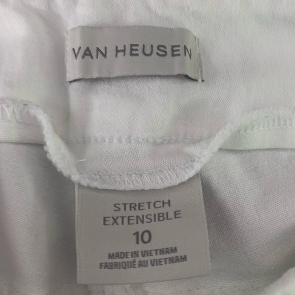 Van Heusen White Ankle Pants 10 Summer - Picture 4 of 4